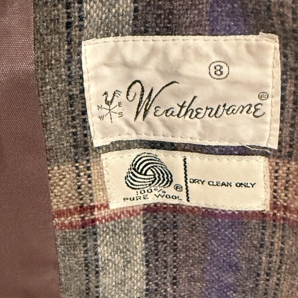 VTG Retro Prep Wool Plaid Blazer Womans 8 Preppy New England Old Money Mod - Picture 9 of 10